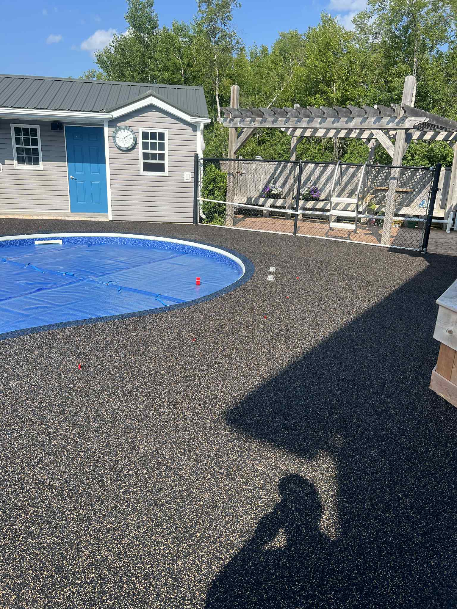 rubber paving in nova scotia pool deck concrete