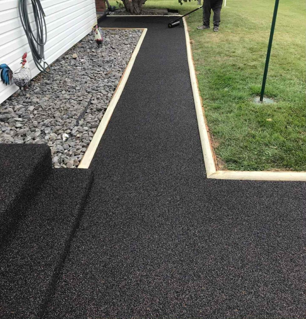 rubber paving in nova scotia walkway steps concrete
