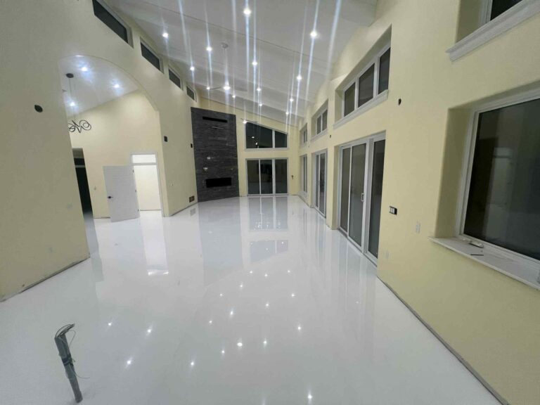 white metallic epoxy flooring in halifax nova scotia