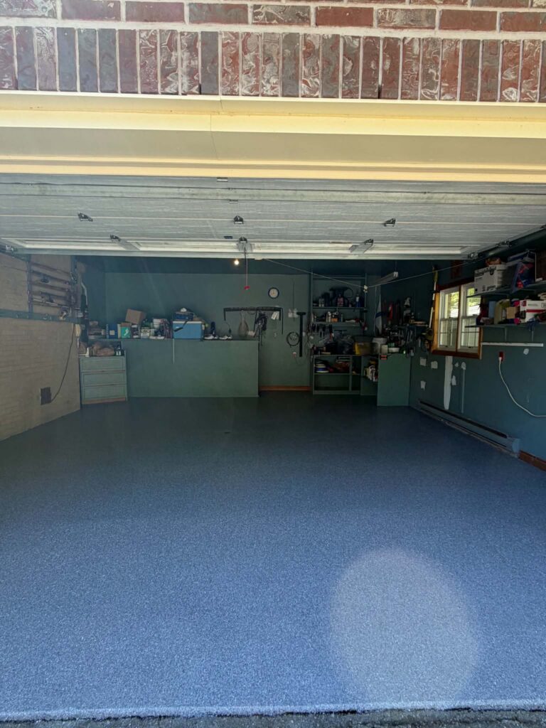 480 Sq Ft Garage Floor Restoration in Sackville, NS (Basalt Flake)
