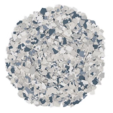 Tidal Wave flake colour blend - clean whites, river greys and blue tones
